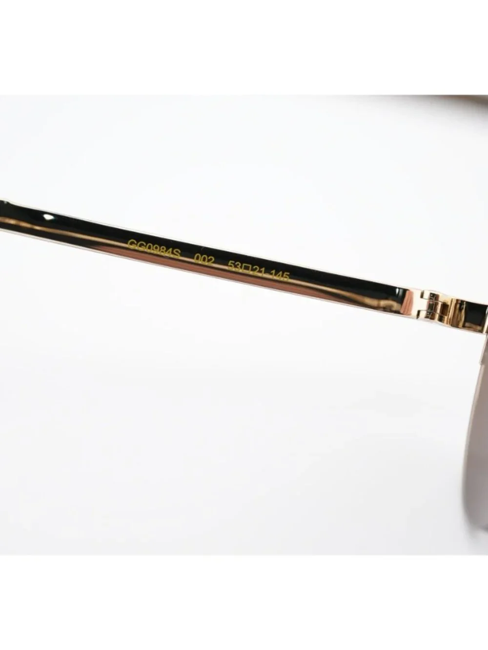 Gucci GG0984S 002 Unisex Sunglasses Gold Round Frame, Brown Lenses